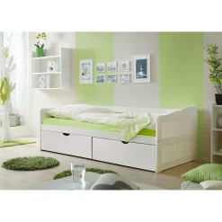 Ticaa Sofabett „Melanie“, weiß, mit Schubkasten