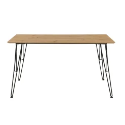 Tisch „Tacona“, Metall, Eiche Artisan