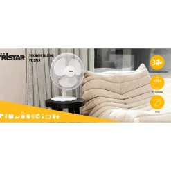 Tischventilator ⌀ 30 cm weiß