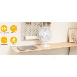 Tischventilator ⌀ 30 cm weiß