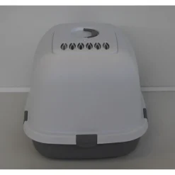 Trixie Katzentoilette Primo XXL Top mit Haube 56 x 47 x 71 cm grau/weiß