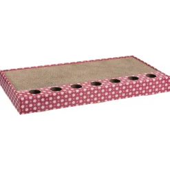 Trixie Kratzpappe mit Spielzeug pink 48 x 25 cm