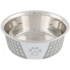 Trixie Napf Edelstahl Silikon weiß/gr 0,75l/17 cm