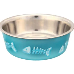 Trixie Edelstahlnapf blau, Ø12 cm / 0,3 Liter