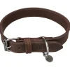Trixie Halsband Rustic Größe M 37-44 cm 25 mm Fettleder dunkelbraun
