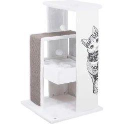 Trixie Kratzbaum Maria 101 cm weiss/grau