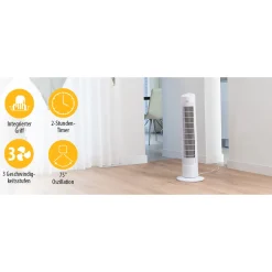 Turm-Ventilator 76 cm weiß