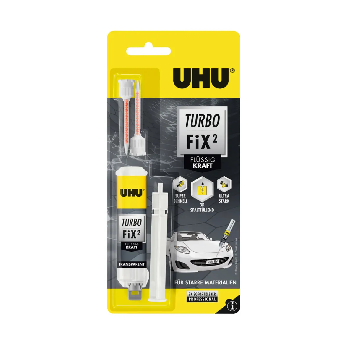 UHU Zwei-Komponenten-Klebstoff Turbo Fix Kraft 10 g
