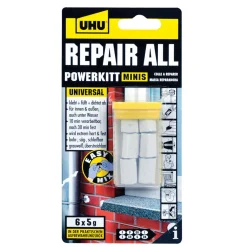 UHU Zwei-Komponenten-Klebstoff repair all powerkitt minis 6 x 5 g