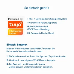 Unitec WIFI Türkamera Smart inkl. Funkgong