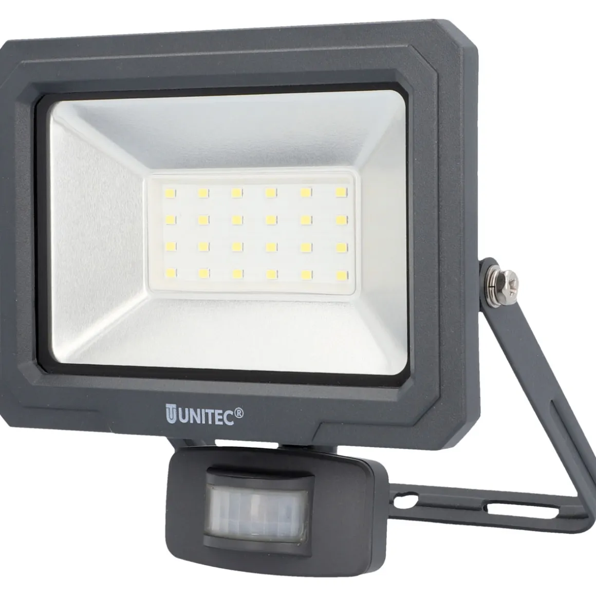 Unitec LED Wandstrahler mit Bewegungsmelder 30W 2400lm anthrazit