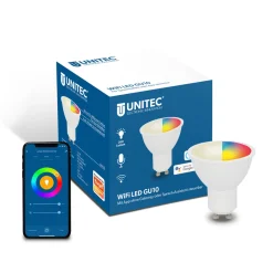 Unitec WIFI LED-Leuchtmittel Smart GU10 3,5W RGB CCT dimmbar