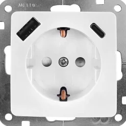 USB-Steckdose (A/C) Monaco Platin anthrazit