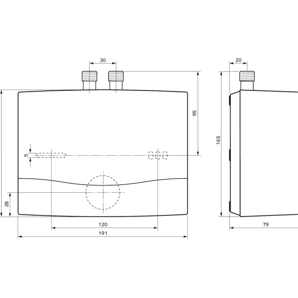 Vaillant Elektro Durchlauferhitzer Niederdruck mini VED H 3/3 N 230V Untertischgerät 3,5 kW