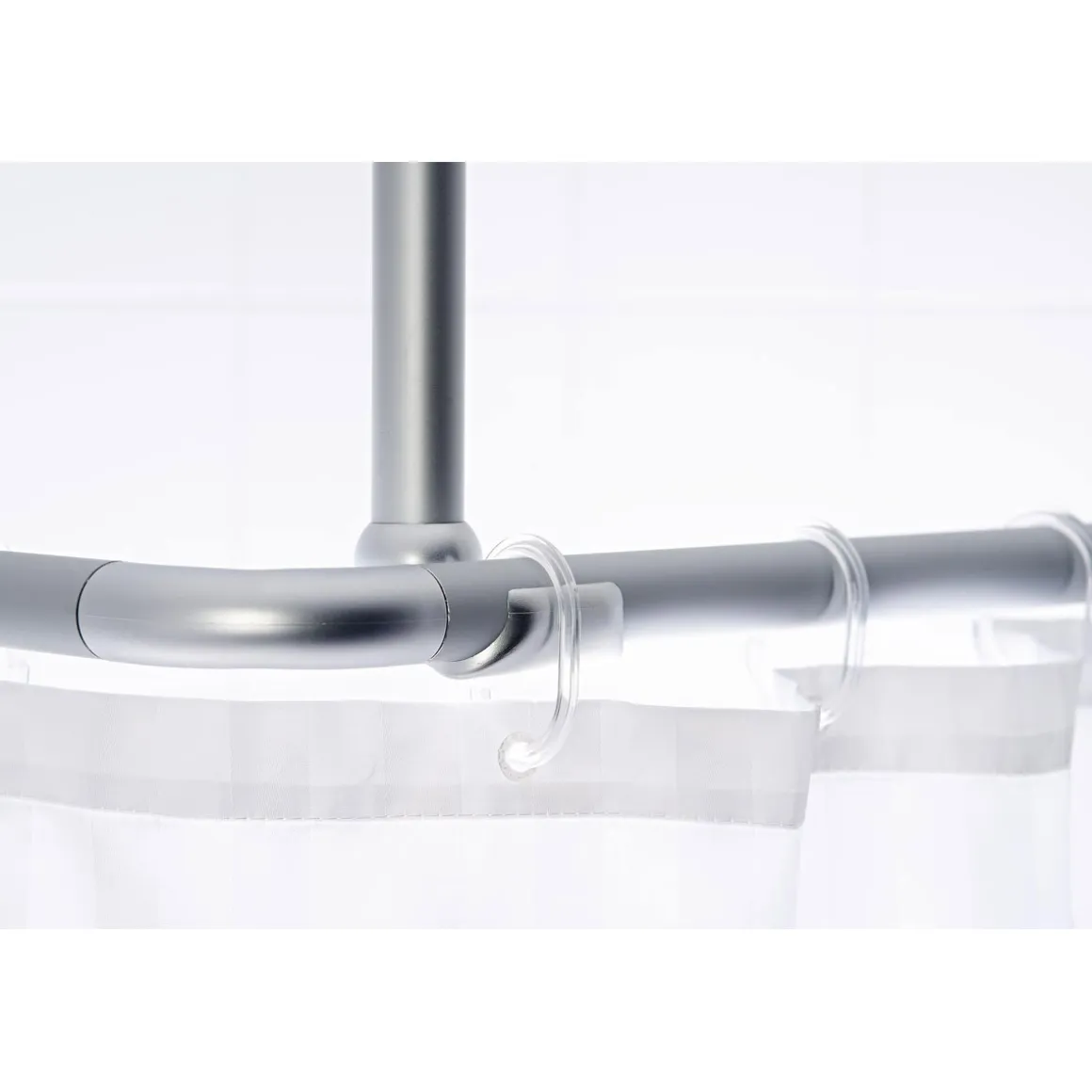 Valblue Deckenstütze für 25 mm Duschgestänge 55 cm weiß Aluminium