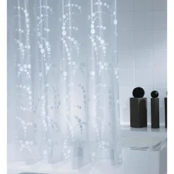 Valblue Duschvorhang Dots Folie 180 x 200 cm weiß