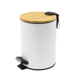 Valblue Bambus-Kosmetikeimer weiß