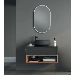 Valblue Design Wandspiegel Laurin weiß matt 45 x 75 cm