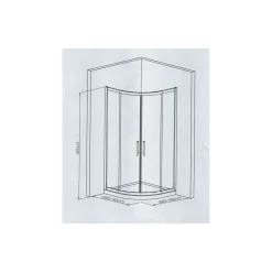 Valblue Runddusche Ronda für Duschwanne mit 550 mm Radius chromoptik