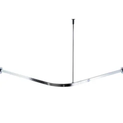 Valblue Universal-Vorhangschiene Bruck, ca. 90x90x90 cm, Farbe: Chromfarben glänzend