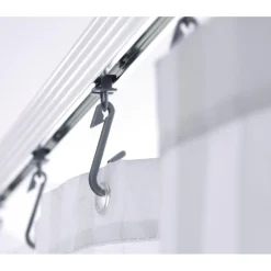 Valblue Universal-Vorhangschiene Bruck, ca. 90x90x90 cm, Farbe: Chromfarben glänzend