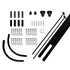 Valblue Universal-Vorhangschiene Bruck, ca. 90x90x90 cm, Farbe: Schwarz matt