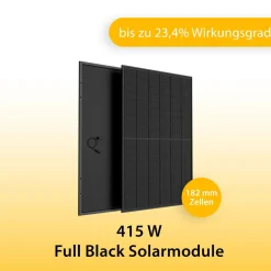 VALE Balkonkraftwerk 800 Watt Full Black mit Halterung - 830 Wp APsystems Wechselrichter