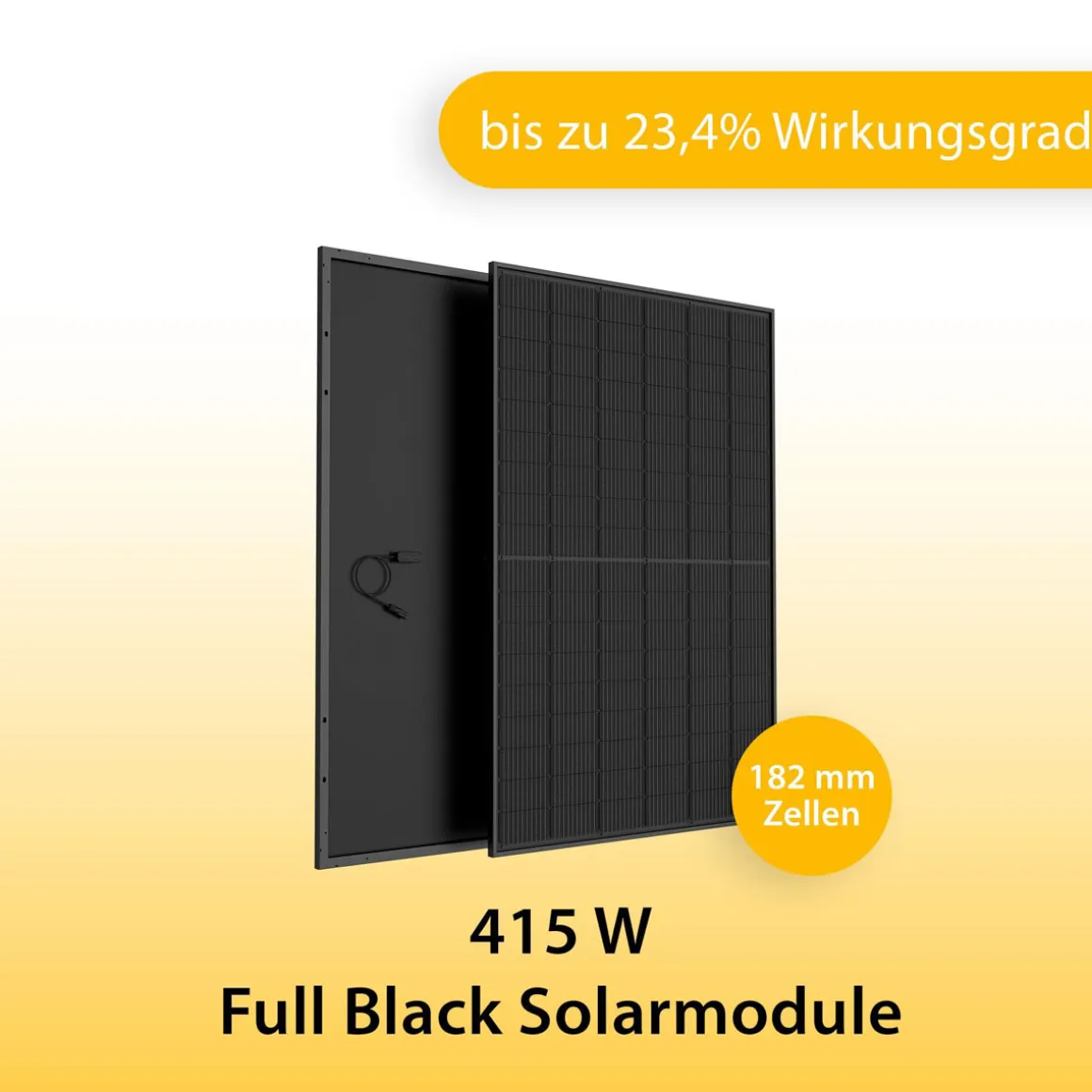 VALE Balkonkraftwerk 800 Watt Full Black mit Halterung - 830 Wp APsystems Wechselrichter