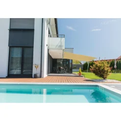 Viereck-Segel Capri 4 x 4 m champagner