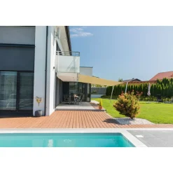 Viereck-Segel Capri 4 x 4 m champagner