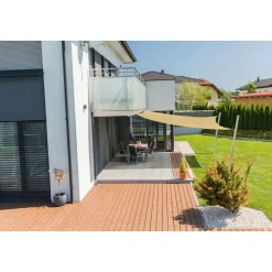 Viereck-Segel Capri 4 x 4 m champagner