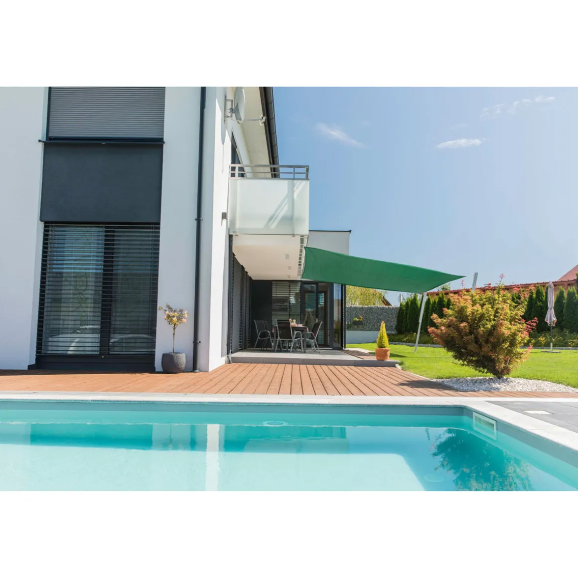 Vierec-Segel Capri 5 x 5 m olive