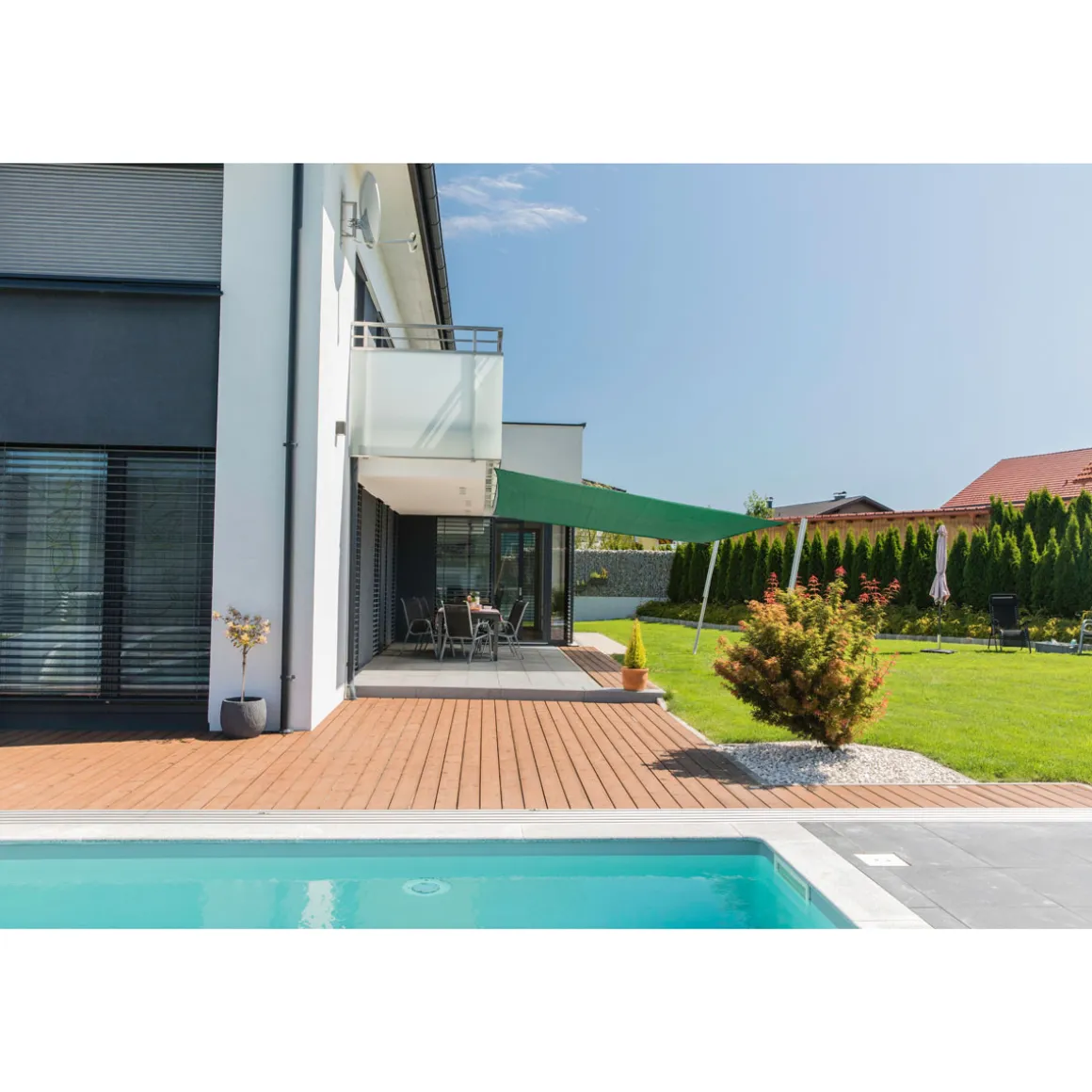 Vierec-Segel Capri 5 x 5 m olive