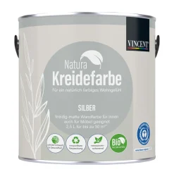 Vincent Natura Kreidefarbe Silber matt 2,5 L