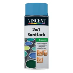 Vincent 2in1 Buntsprühlack lichtblau Seidenmatt 0,4 L