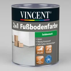 Vincent 2in1 Fußbodenfarbe RAL 7023 Betongrau 750 ml
