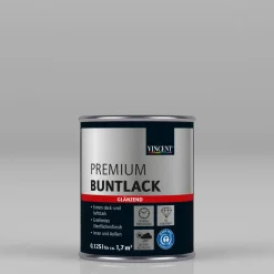 Vincent Premium Buntlack RAL 7001 silbergrau glänzend 125 ml