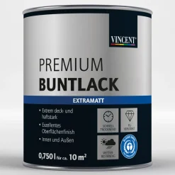 Vincent Premium Buntlack RAL 1015 Hellelfenbein extramatt 750 ml