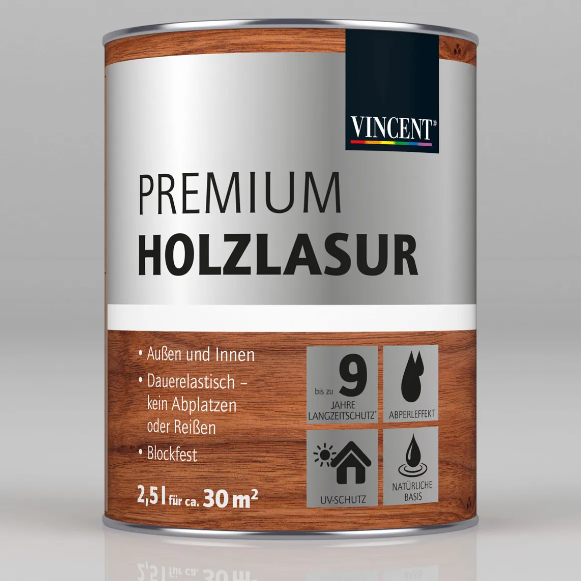 Vincent Premium Holzlasur 2,5 L