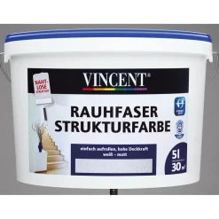 Vincent Rauhfaser Strukturfarbe tuchmatt 5 L
