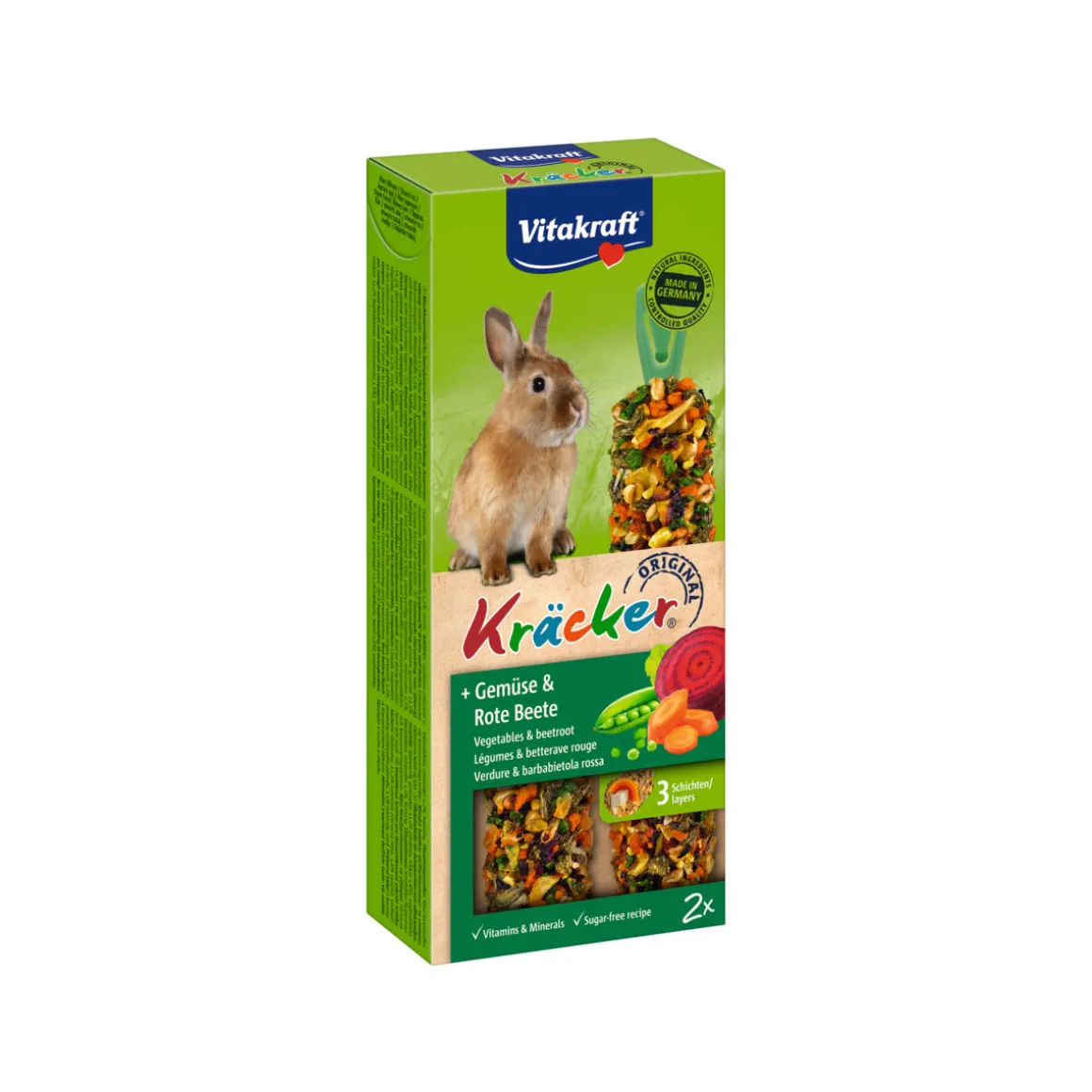 Vitakraft Kräcker Gemüse Rote Beete für Zwergkaninchen