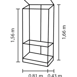 Vitavia Balkongewächshaus 350 0,35m² Stahlfundament silber