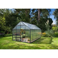 Vitavia Gewächshaus Merkur 11500 11,5m² 3 mm Einscheibensicherheitsglas schwarz