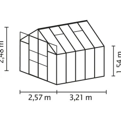 Vitavia Gewächshaus Uranus 8300 8,3m² schwarz