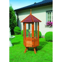 Voliere sechseckig mit Bitumendach