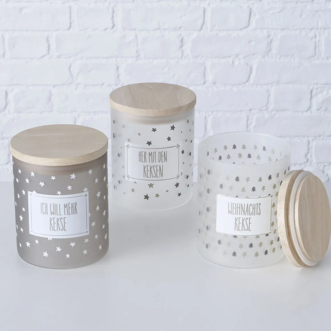 Vorratsglas Risor sortiert 750 ml Höhe 13 cm Durchmesser 10 cm Glas lackiert