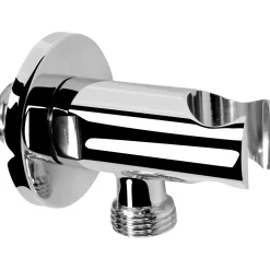 Wandanschluss mit Halter chrom