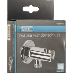 Wandanschluss mit Halter chrom