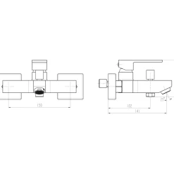 Wannenfüllarmatur Tokyo II chrom