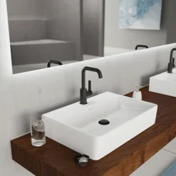 Waschtischarmatur Los Angeles, Farbe: Schwarz, Cold-Start